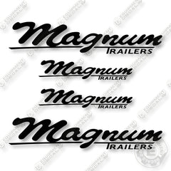 Magnum Trailers Logo Black Decal Kit Trailer - Aftermarket Kit