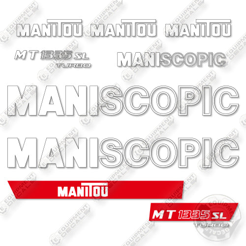 Fits Manitou MT1335SL Decal Kit Telehandler