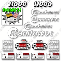 Fits Manitowoc 11000 Decal Kit Crane