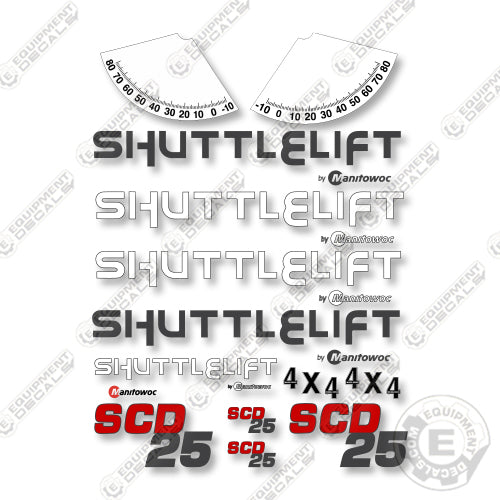 Manitowoc SCD25 Decal Kit Crane - Aftermarket Kit