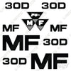 Image of Fits Massey Ferguson 30D Decal Kit Tractor