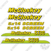 Image of Fits McCloskey International S130 Decal Kit - Screener