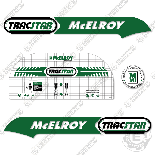 Fits McElroy Tracstar 28 Decal Kit Fusion Machine