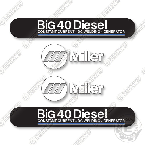 Miller Big 40 Diesel Decal Kit Generator - Aftermarket Kit