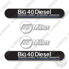 Miller Big 40 Diesel Decal Kit Generator - Aftermarket Kit