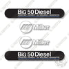 Image of Miller Big 50 Diesel Decal Kit Generator - Aftermarket Kit