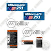 Image of Miller Millermatic 251 Decal Kit Welder- Aftermarket Kit