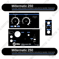 Fits Millermatic 250 Welder Decal Kit