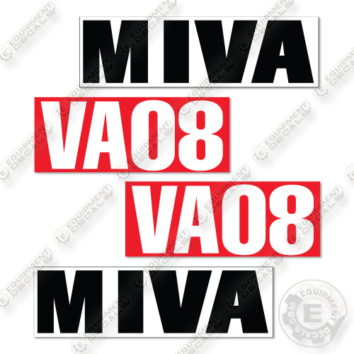 MIVA VA08 Decal Kit Mini Crawler Excavator- Aftermarket Kit