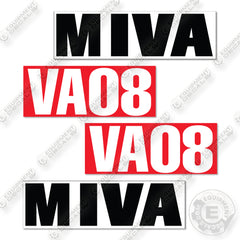 MIVA VA08 Decal Kit Mini Crawler Excavator- Aftermarket Kit