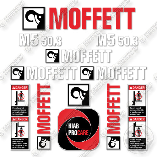 Fits Moffett M5 50.3 Decal Kit Forklift