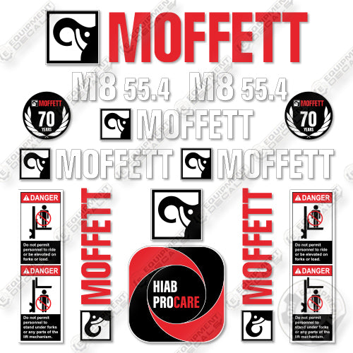 Fits Moffett M8 55.4 Decal Kit Forklift