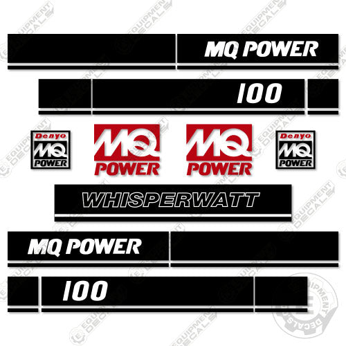 Fits Multiquip DCA100 Decal Kit Generator - MQ Power 100