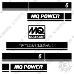 Fits Multiquip Whisperwatt 6 Decal Kit Generator