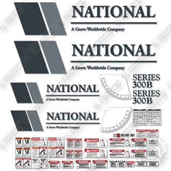 Fits National Crane Series 300B Decal Kit