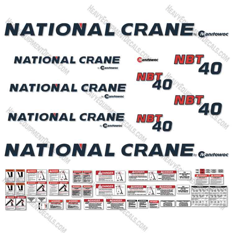 Fits National Crane NBT 40 Decal Kit