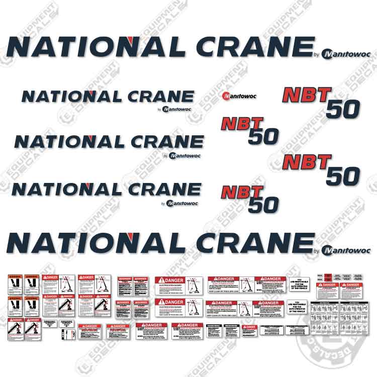 Fits National Crane NBT 50 Decal Kit