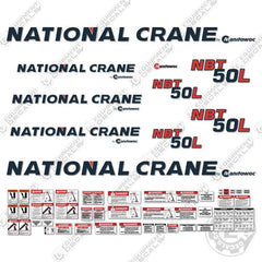Fits National Crane NBT 50L Decal Kit