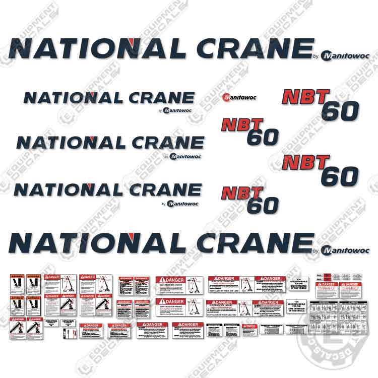 Fits National Crane NBT 60 Decal Kit
