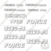 Image of Neuson 1700 Force Decal Kit Excavator- Custom White -Aftermarket Kit