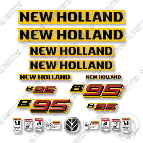 New Holland B95 Decal Kit Backhoe -  Aftermarket Kit