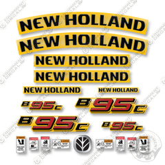 New Holland B95C Decal Kit Backhoe -  Aftermarket Kit