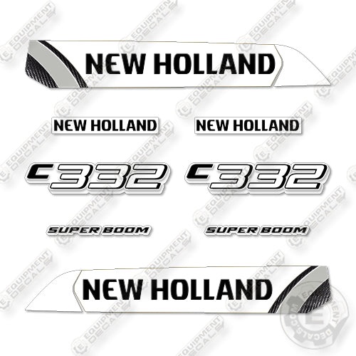Fits New Holland C332 Decal Kit Compact Track Loader - Custom White/Black