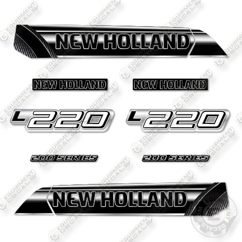 Fits New Holland L220 Decal Kit Skid Steer- Custom Midnight