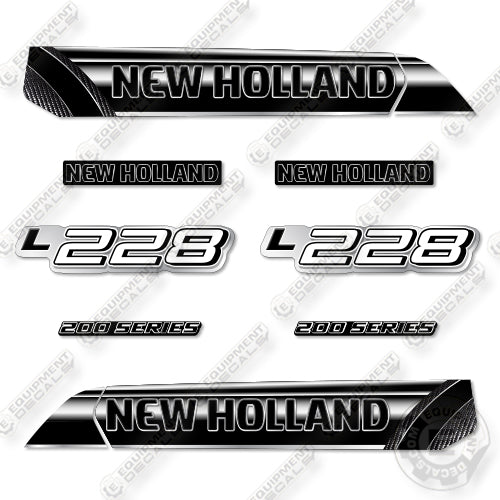 Fits New Holland L228 Decal Kit Skid Steer- Custom Midnight