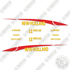 New Holland LS190.B Decal Kit Skid Steer Loader- Aftermarket Kit