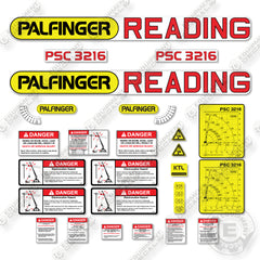 Palfinger PSC3216 Reading Decal Kit Crane- Aftermarket Kit