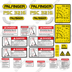 Fits Palfinger PSC3216 Decal Kit Crane Truck