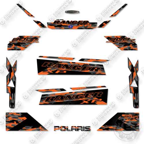 Fits Polaris Ranger 900HO XP White Lightning CAMO Decal Kit - UTV - CUSTOM!