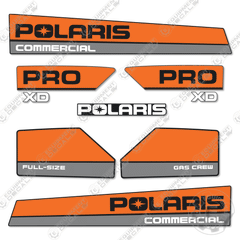 Fits Polaris Commercial Pro XD Full-Size Crew Decal Kit UTV - GASOLINE