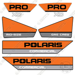 Fits Polaris Pro XD Mid-Size Gas Crew Decal Kit UTV