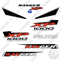 Fits Polaris Ranger 1000 XP Decal Kit - Premium 2022 (Red/Black)