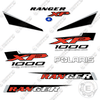 Image of Fits Polaris Ranger 1000 XP Decal Kit - Premium 2022 (Red/Black)