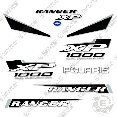 Fits Polaris Ranger 1000 XP Decal Kit - Premium 2022 (White/Black)