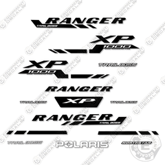 Fits Polaris Ranger Black 1000 XP Decal Kit UTV - 2025 - Trail Boss