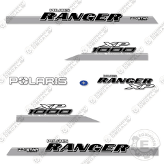 Fits Polaris Ranger 1000 XP Premium Decal Kit UTV - Silver