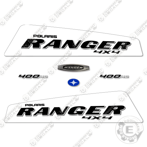 Fits Polaris Ranger 400 H.O. 4X4 Decal Kit UTV - 2009/2010 - WHITE