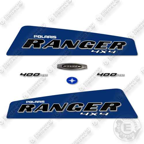 Fits Polaris Ranger 400HD 4X4 Decal Kit UTV - BLUE!