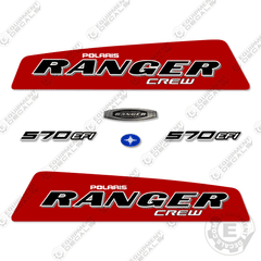 Fits Polaris Ranger 570 EFI CREW Decal Kit Utility Vehicle (RED)