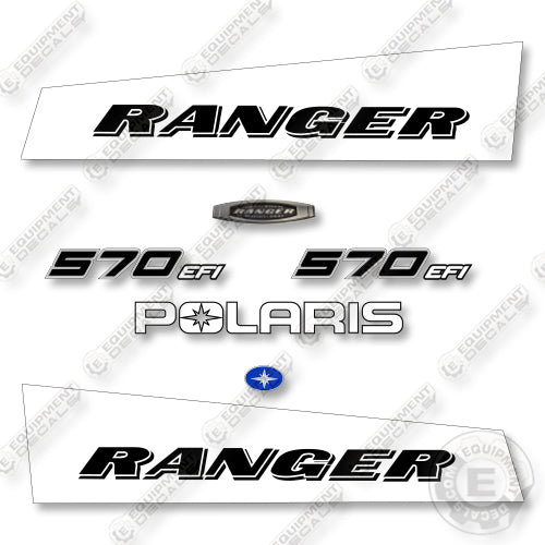 Polaris Ranger 570 EFI Decal Kit Utility Vehicle -  White - Aftermarket Kit