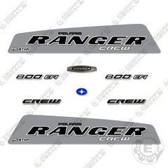 Fits Polaris Ranger 800 EFI Crew Decal Kit Utility Vehicle - GREY