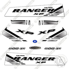 Fits Polaris Ranger 800 EFI XP Decal Kit Utility Vehicle (WHITE)