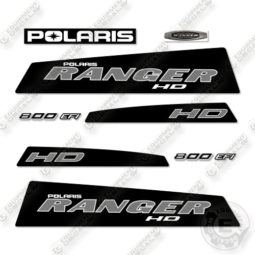 Polaris Ranger 800 HD Decal Kit UTV - Black - Aftermarket Kit