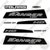 Image of Polaris Ranger 800 HD Decal Kit UTV - Black - Aftermarket Kit