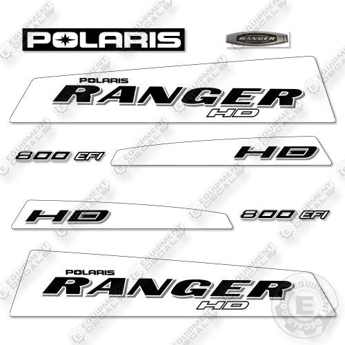 Polaris Ranger 800 HD Decal Kit UTV - White - Aftermarket Kit