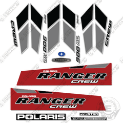 Fits Polaris Ranger 900-6 Crew Decal Kit UTV - Red